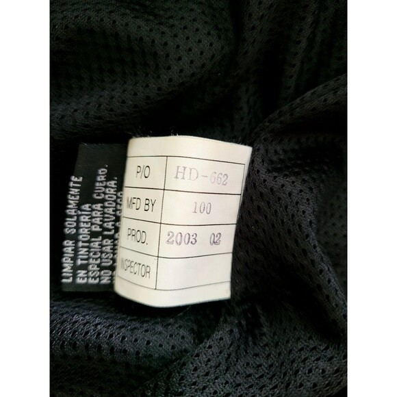 VTG Womens Harley Davidson 100% Genuine Leather Riding Pants Size 40/12 Embossed - Picture 12 of 16